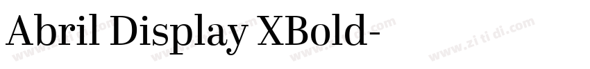 Abril Display XBold字体转换 Abril Display XBold字体转换